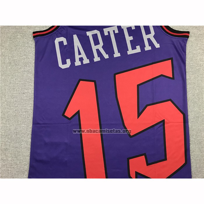 Camiseta Toronto Raptors Vince Carter NO 15 Mitchell & Ness Big Face Violeta